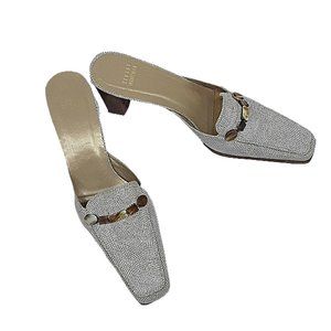 Stuart Weitzman Women's Mules - Vintage Women's Beaded Slide On Mule Size 9
